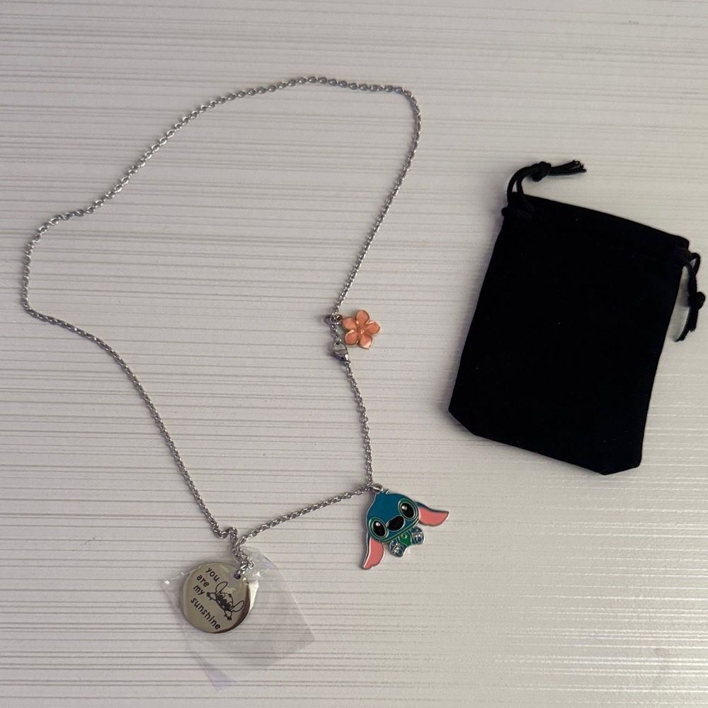 Silver and Blue Pendant Necklace